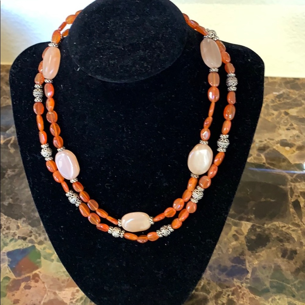 Carnelian and Moonstone necklace